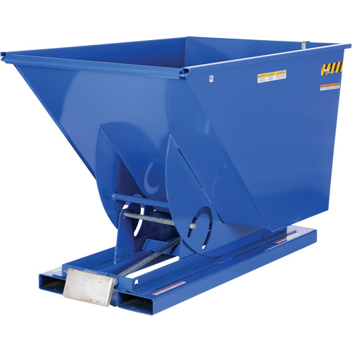 Self-Dumping Hopper, Steel, 1-1/2 cu.yd., Blue Kelford
