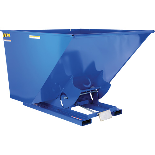 Self-Dumping Hopper, Steel, 2-1/2 cu.yd., Blue Kelford