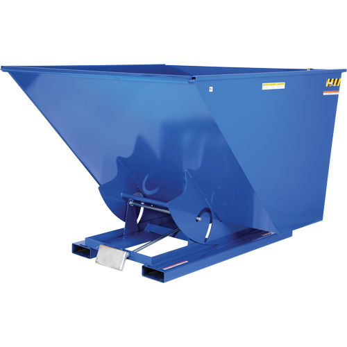 Self-Dumping Hopper, Steel, 2-1/2 cu.yd., Blue Kelford