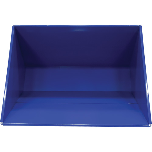 Self-Dumping Hopper, Steel, 3 cu.yd., Blue Kelford
