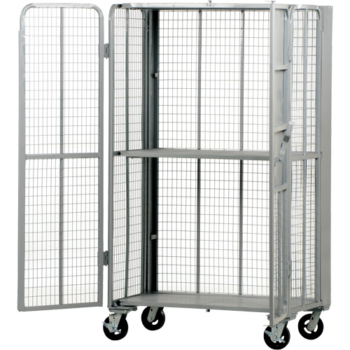 Chariot de s&eacute;curit&eacute; escamotable de s&eacute;rie FST, 1 niveaux, 27" lo x 45" la x 77" h, Cap. 2000 lb Kelford