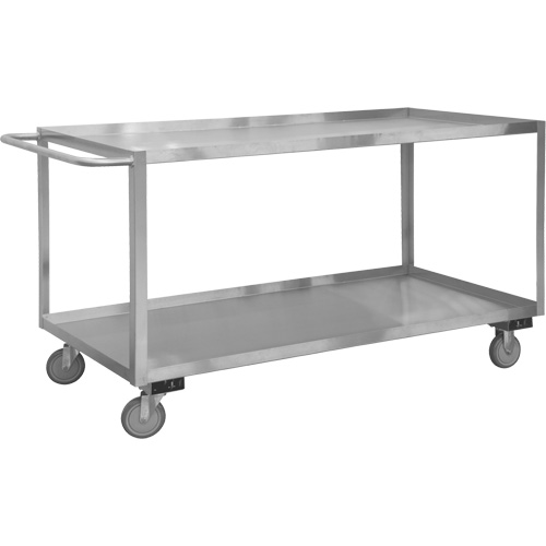 Industrial Grade Shelf Cart, 2 Tiers, 18-1/8" W x 42" H x 35" D, 1200 lbs. Capacity Kelford