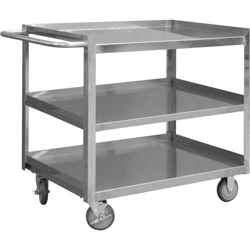 Industrial Grade Shelf Cart, 3 Tiers, 24-1/8" W x 35" H x 42" D, 1200 lbs. Capacity Kelford