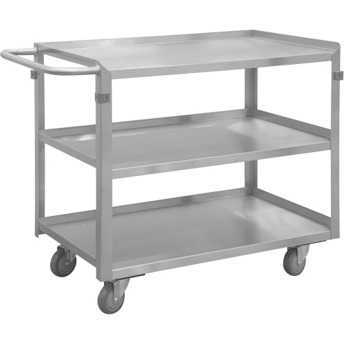 Industrial Grade Shelf Cart, 3 Tiers, 16-3/4" W x 34" H x 30-7/16" D, 600 lbs. Capacity Kelford