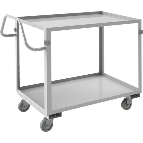 Industrial Grade Shelf Cart, 2 Tiers, 22-1/2" W x 36-1/2" H x 42-7/16" D, 600 lbs. Capacity Kelford
