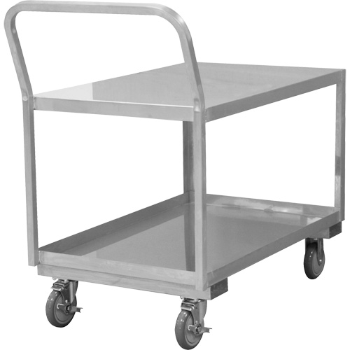 Industrial Grade Low Profile Shop Cart, 2 Tiers, 30-1/8" W x 52-3/4" D x 38-1/8" H, 1200 lbs. Cap. Kelford