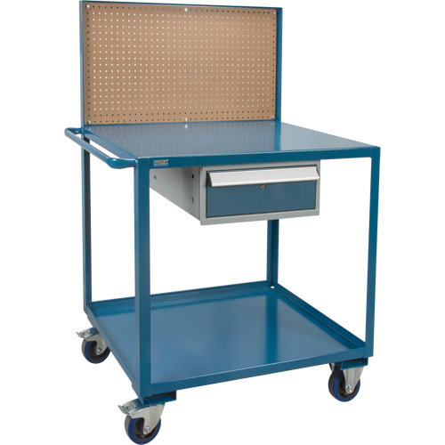 Mobile Service Cart, 2 Tiers, 24" W x 57" H x 40" D, 1200 lbs. Capacity Kelford