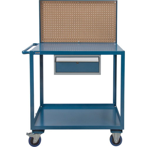 Mobile Service Cart, 2 Tiers, 24" W x 57" H x 40" D, 1200 lbs. Capacity Kelford