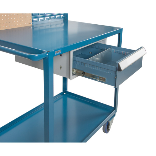Mobile Service Cart, 2 Tiers, 24" W x 57" H x 40" D, 1200 lbs. Capacity Kelford