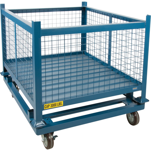 Dolly for Stacking Container, 48.5" W x 40-1/2" D x 10" H, 3000 lbs. Capacity Kelford