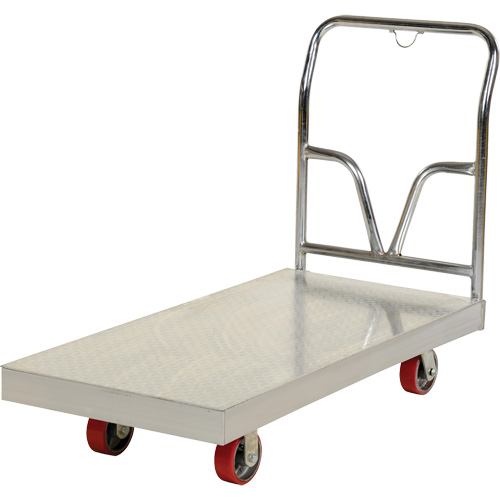 Aluminum Sheet Deck Platform Truck, 24" W x 48" L, 3600 lbs. Cap., Polyurethane Wheels Kelford