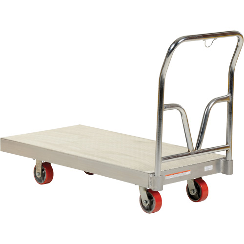 Aluminum Sheet Deck Platform Truck, 24" W x 48" L, 3600 lbs. Cap., Polyurethane Wheels Kelford