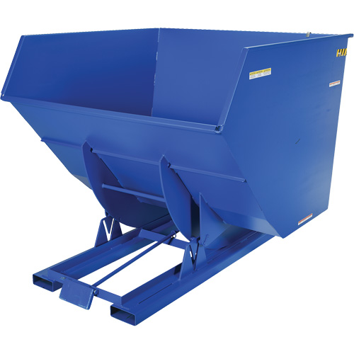 Self-Dumping Hopper, Steel, 4 cu.yd., Blue Kelford