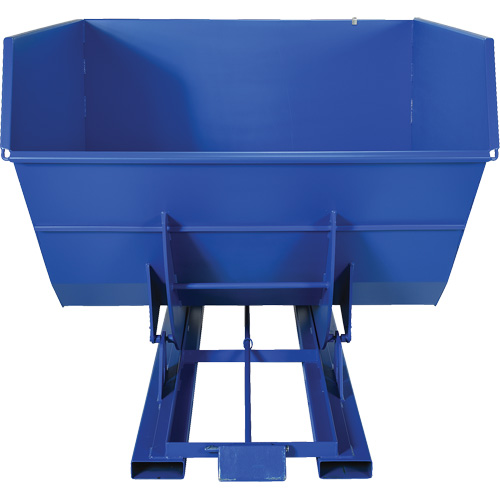 Self-Dumping Hopper, Steel, 4 cu.yd., Blue Kelford