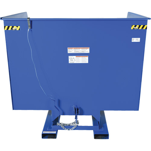 Self-Dumping Hopper, Steel, 4 cu.yd., Blue Kelford