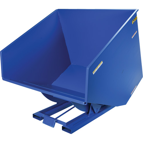 Self-Dumping Hopper, Steel, 4 cu.yd., Blue Kelford