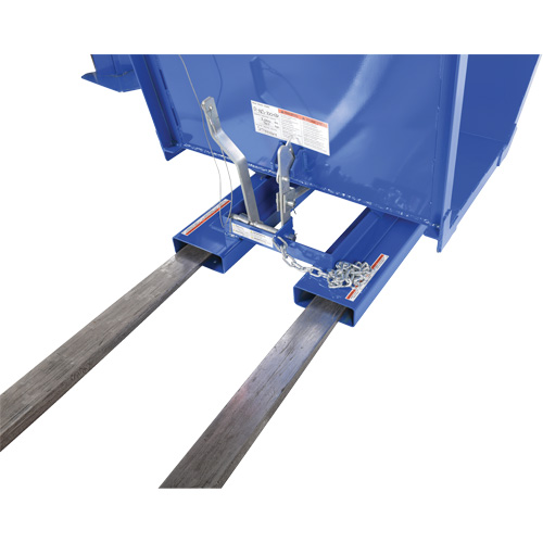 Open Sided Hopper, Steel, 1 cu.yd., Blue Kelford