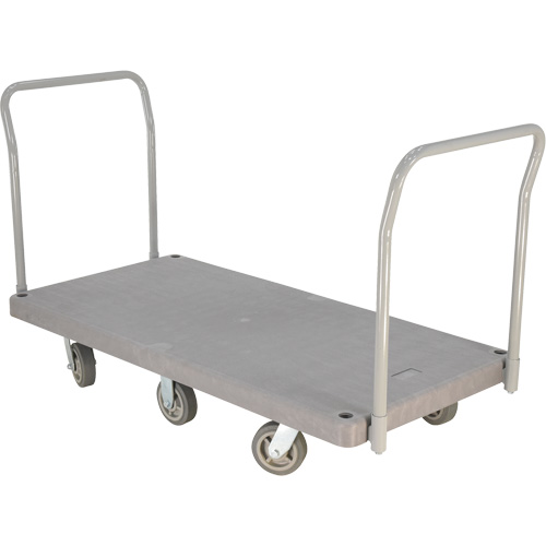 Heavy Duty Plastic Platform Truck, 60" L x 30" W, 3000 lbs. Cap., Polyurethane Wheels Kelford
