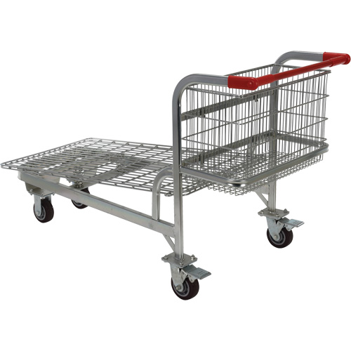 Chariot en treillis emboîtable, Acier, 28-3/4" x 37-1/16" x 59-5/8", Capacit&eacute; 275 lb Kelford