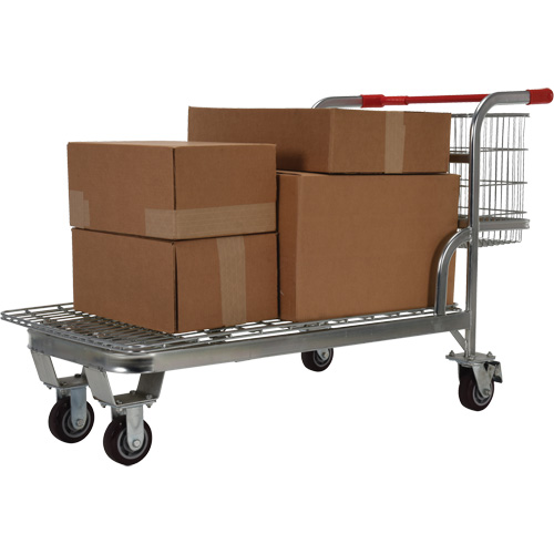 Chariot en treillis emboîtable, Acier, 28-3/4" x 37-1/16" x 59-5/8", Capacit&eacute; 275 lb Kelford