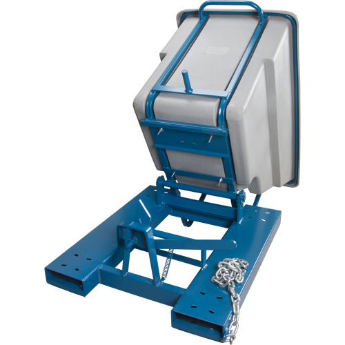 Self-Dumping Hopper, Polyethylene, 5/8 cu.yd., Grey Kelford