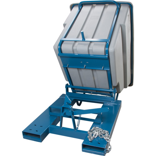 Self-Dumping Hopper, Polyethylene, 1-1/10 cu.yd, Grey Kelford