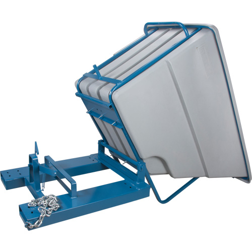 Self-Dumping Hopper, Polyethylene, 1-1/10 cu.yd, Grey Kelford