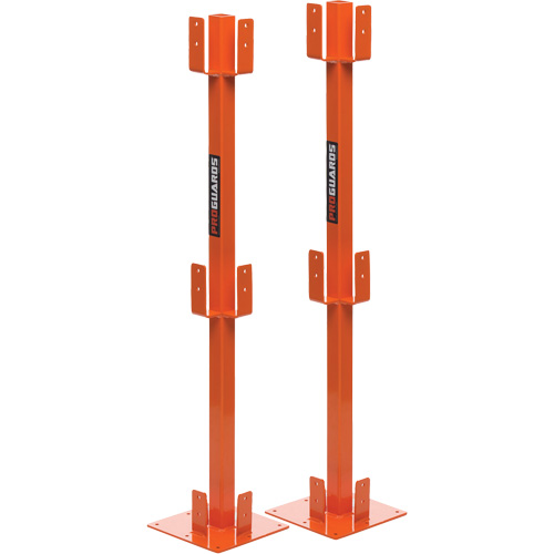 Poteaux temporaires ProGuards pour barri&egrave;re de s&eacute;curit&eacute;, 8" la x 39" h, Orange Kelford