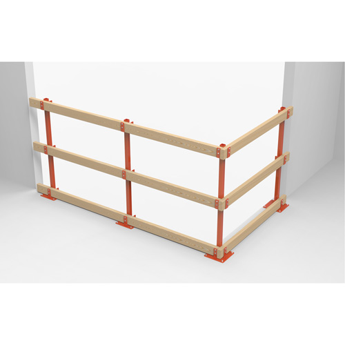 Poteaux temporaires ProGuards pour barri&egrave;re de s&eacute;curit&eacute;, 8" la x 39" h, Orange Kelford