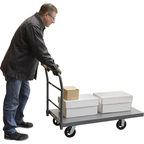 Platform Truck, 48" L x 24" W, 2000 lbs. Capacity, Rubber Casters Kelford