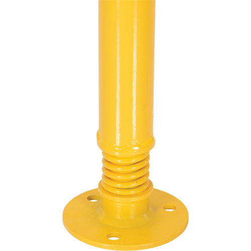 Spring Loaded Bollard, Steel, 42" H x 2-1/8" W, Yellow Kelford