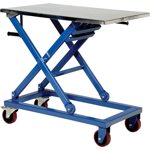 Manual Scissor Lift Table, 37" L x 23-1/2" W, Steel, 660 lbs. Capacity Kelford