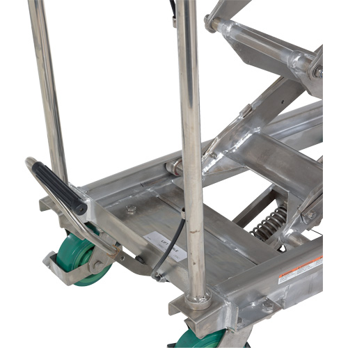 Manual Hydraulic Scissor Lift Table, 36-1/4" L x 19-3/8" W, Stainless Steel, 600 lbs. Capacity Kelford