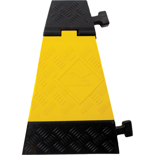 Powerhouse Heavy-Duty Left Turn Cable Protector, 3 Channels, 12" L x 19.75" W x 3" H Kelford