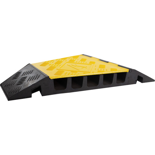 Powerhouse Heavy-Duty Left Turn Cable Protector, 5 Channels, 12" L x 19.75" W x 2.25" H Kelford
