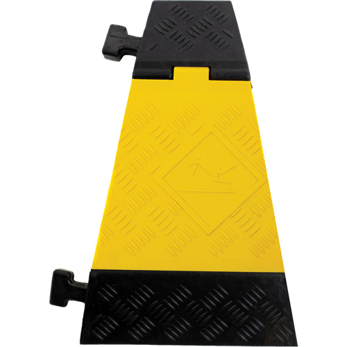 Powerhouse Heavy-Duty Right Turn Cable Protector, 5 Channels, 12" L x 19.75" W x 2.25" H Kelford