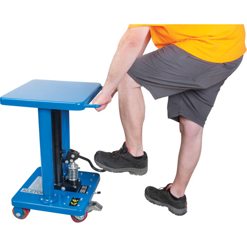 Hydraulic Work Table, 18" L x 18" W, Steel, 500 lbs. Capacity Kelford