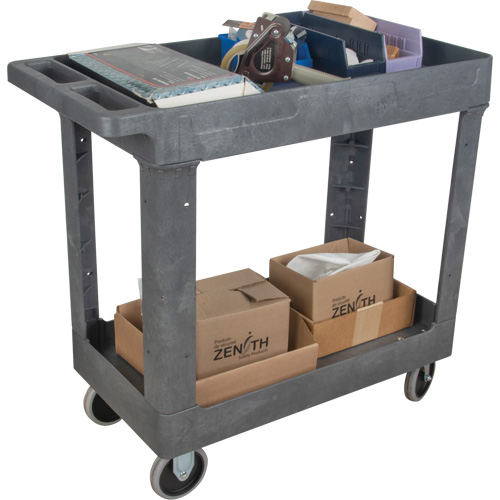 Chariot utilitaire pour l'entretien, 2 tiers, 16-1/2" x 32-1/2" x 34-1/2", Capacit&eacute; 550 lb Kelford