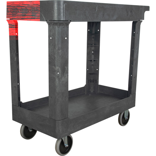 Chariot utilitaire pour l'entretien, 2 tiers, 16-1/2" x 32-1/2" x 34-1/2", Capacit&eacute; 550 lb Kelford