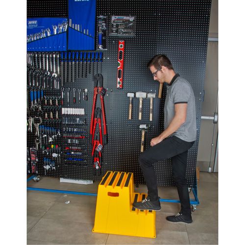 Industrial Step Stool, 2 Steps, 26" x 22-7/16" x 19-11/16" High Kelford