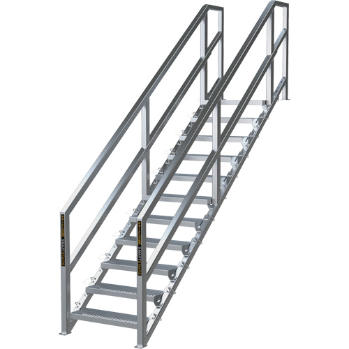 SmartStairs 11-16 Steps Modular Construction Stair System, 120" H Kelford