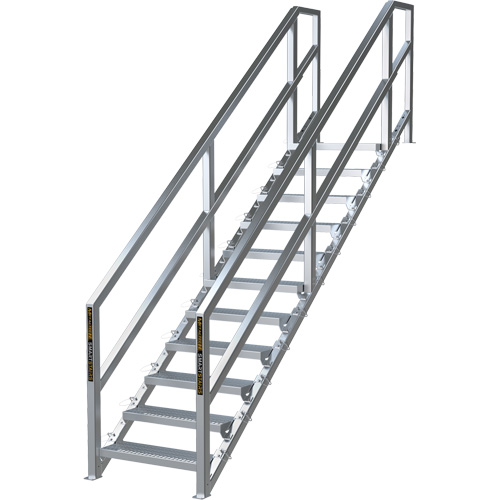 SmartStairs 11-16 Steps Modular Construction Stair System, 120" H Kelford