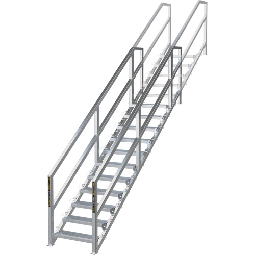 SmartStairs 11-16 Steps Modular Construction Stair System, 120" H Kelford