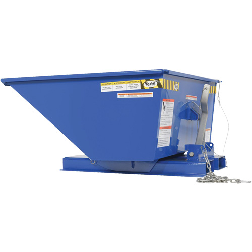 Conteneur autobasculeur en style D &agrave; profil bas, Acier, 1/4 vg³, Bleu Kelford
