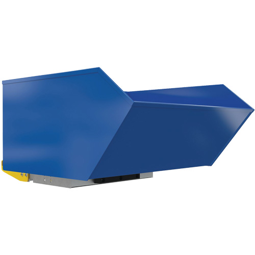 Light-Duty H-Style Bump & Dump Hopper, Steel, 1 cu.yd., Blue Kelford