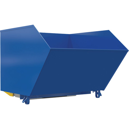 Light-Duty H-Style Bump & Dump Hopper, Steel, 1-1/2 cu.yd., Blue Kelford