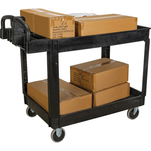 Utility Cart, 2 Tiers, 25-5/8" x 33-1/2" x 43-3/4", 550 lbs. Capacity Kelford