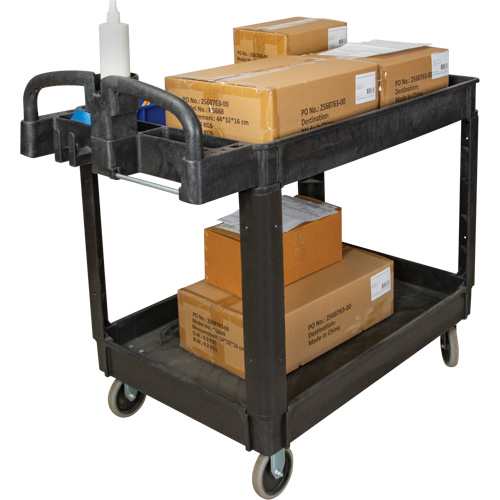 Utility Cart, 2 Tiers, 25-5/8" x 33-1/2" x 43-3/4", 550 lbs. Capacity Kelford