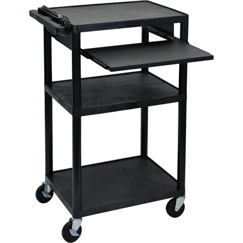 Electric Utility Cart, 3 Tiers, 24" x 42" x 18", 300 lbs. Capacity Kelford