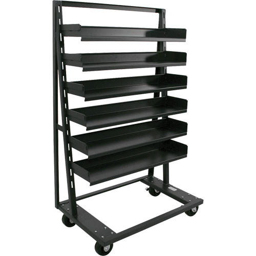 Single-Sided Heavy Duty A-Frame Cart with 6 Trays, 38" x 25" x 63", 2500 lbs. Capacity Kelford